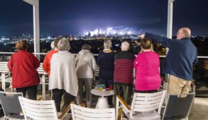 Riverfire Night on the rooftop